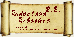 Radoslava Riboškić vizit kartica